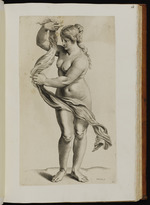 Stehende weibliche Akademiestudie mit Tuch