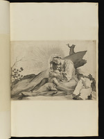 Die Jungfrau Maria mit Jesuskind, vor einem Baumstumpf sitzend