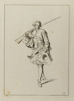 Jäger mit Gewehr auf der Schulter