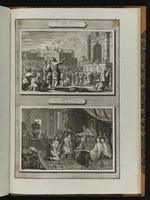 Neh 8,1: Esra verliest die Tora. Est 5,1: Ester kniet vor dem König Ahasveros