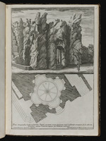 Außenansicht der seitlichen "Krypten" des Artischockenbeckens