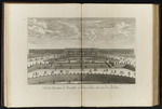 Ansicht des Schlosses von Versailles und der zwei Flügel von der Gartenseite