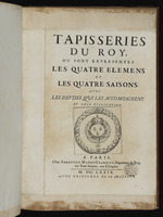 Titelblatt für "Tapisseries du Roy"