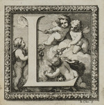 Initiale L für die Tapisserien des Königs